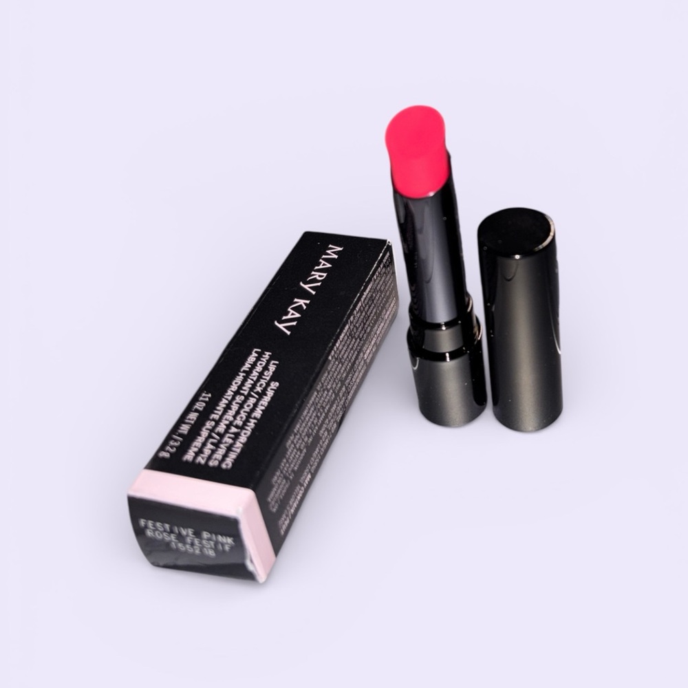 Mary Kay Festive Pink Supreme Hydrating Lipstick Bright Pink Lip Color NIB